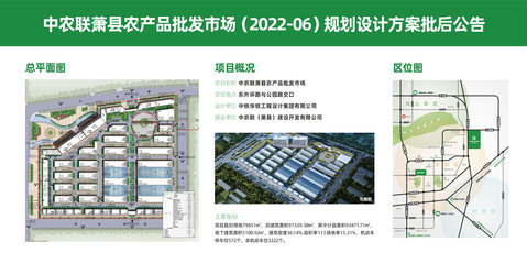 萧县中农联农产品批发市场规划设计方案批后公告