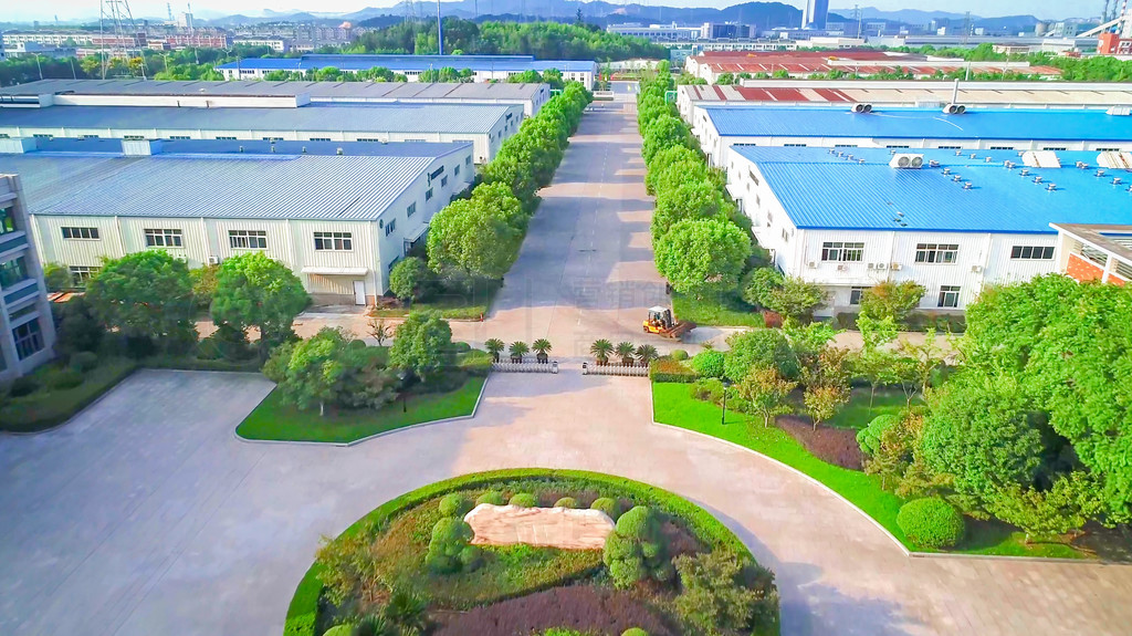 德清县城市开发区工厂区航拍