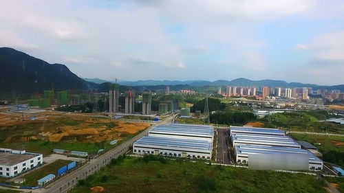 贵州遵义 航拍绥阳建设中的工业园区,地势开阔有很大的开发空间